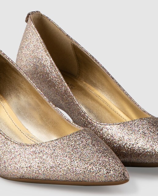 Zapatos de salón de mujer Michael Michael Kors en glitter oro