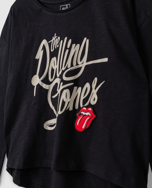 T-shirt preta Rolling Stones