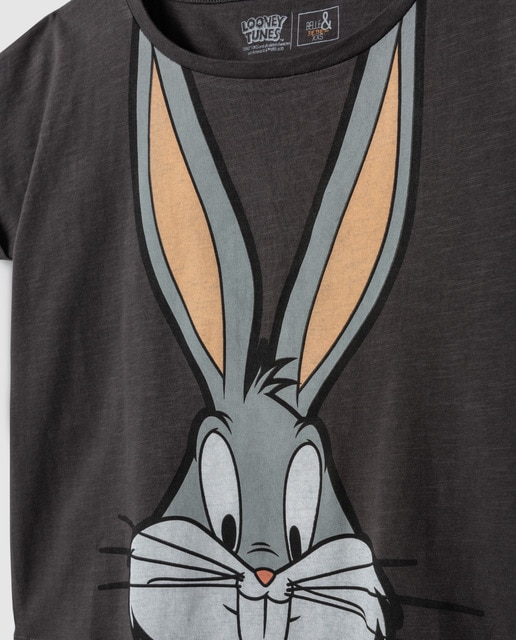 T-shirt cinzento-escuro Bugs Bunny