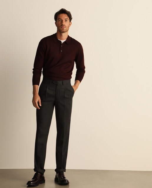 Pantalón de vestir de hombre Dustin classic gris
