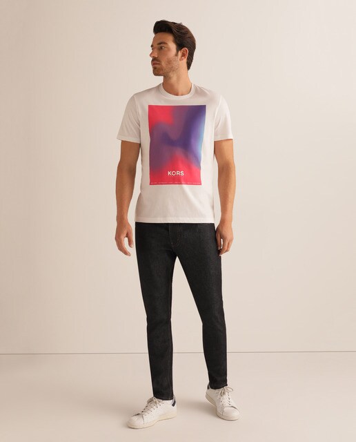 T-shirt de homem branca de manga curta