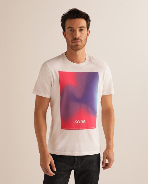 T-shirt de homem branca de manga curta