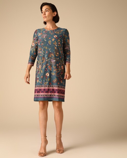 Vestido tipo túnica com estampado paisley