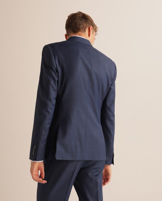 Casaco de fato slim de homem azul