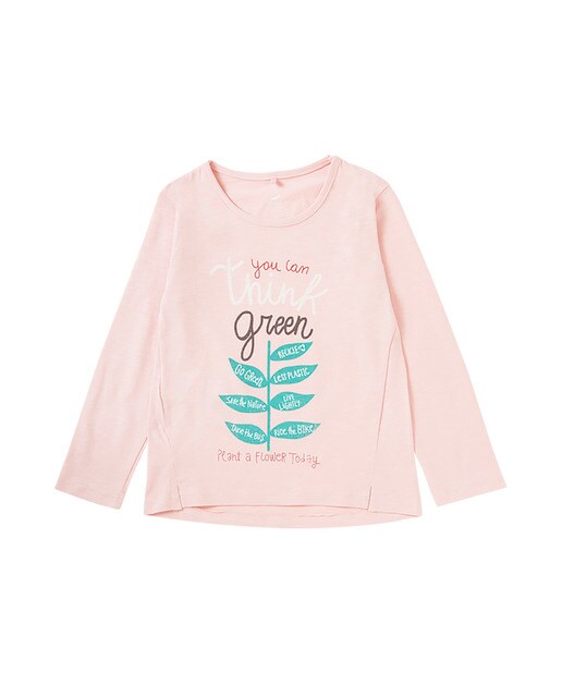 T-shirt de malha flamé ORGANIC cor de cobre