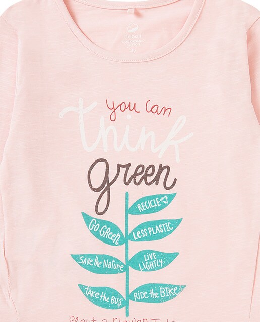 T-shirt de malha flamé ORGANIC cor de cobre