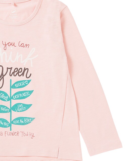 T-shirt de malha flamé ORGANIC cor de cobre