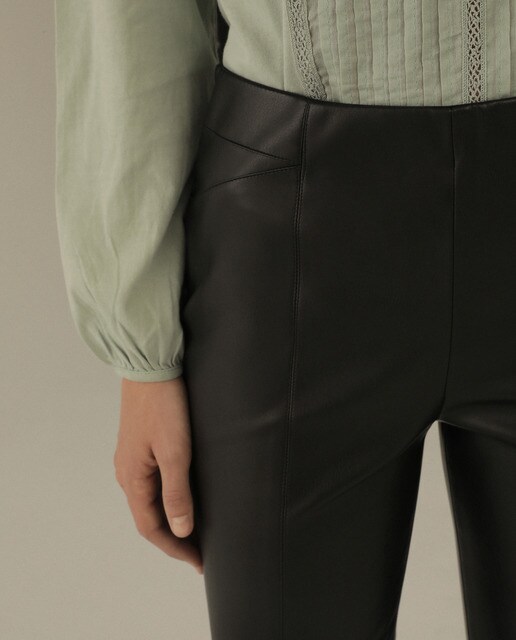 Leggin liso de mujer de polipiel