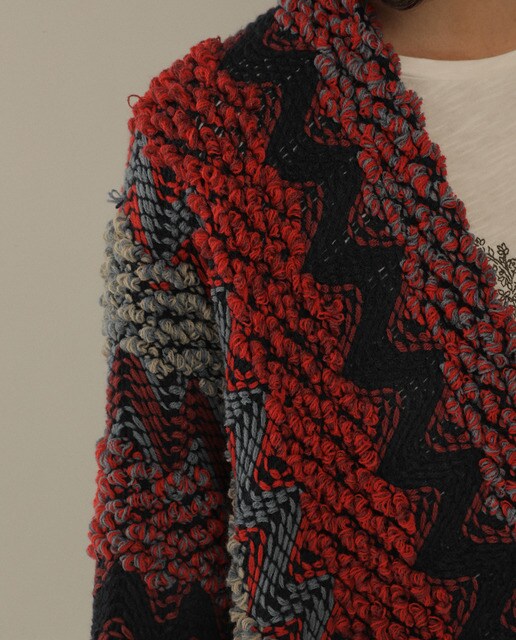 Pocho estampado de malha grossa
