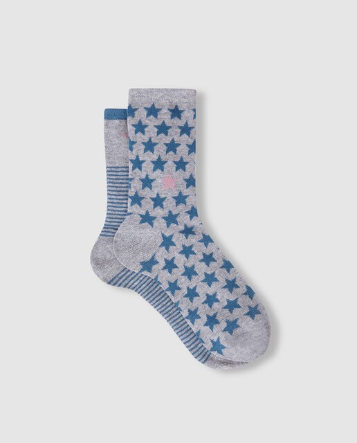 Pack de 2 pares de meias estampadas