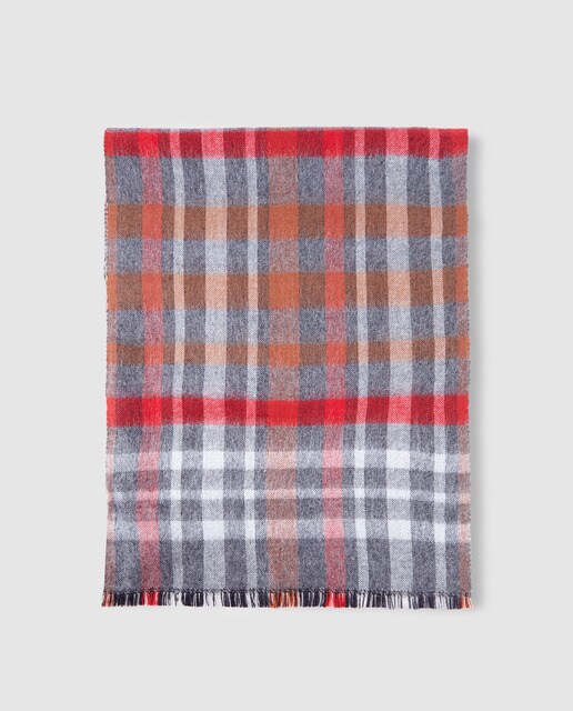 Bufanda de hombre Dustin gris reversible cuadros