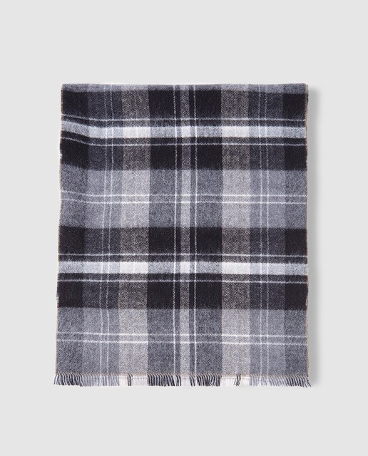 Bufanda de hombre Dustin gris reversible cuadros