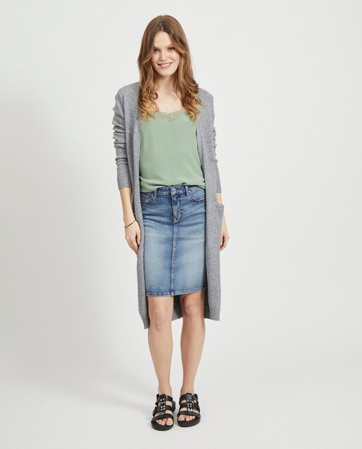 Cardigan com manga comprida