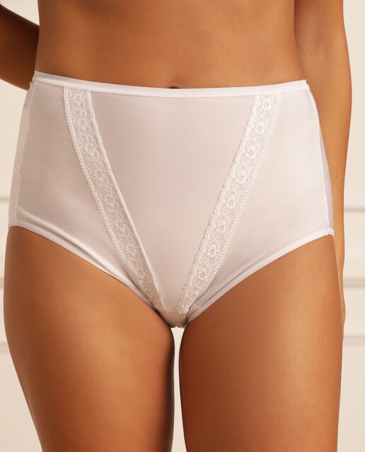 Cueca de cintura subida confort com renda