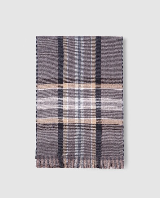 Bufanda de hombre Dustin reversible rayas marrón