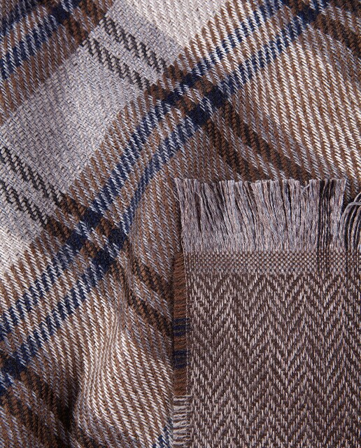 Bufanda de hombre Dustin reversible espiga marrón
