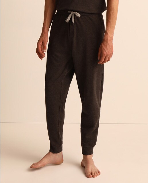 Calças de pijama de malha azuis