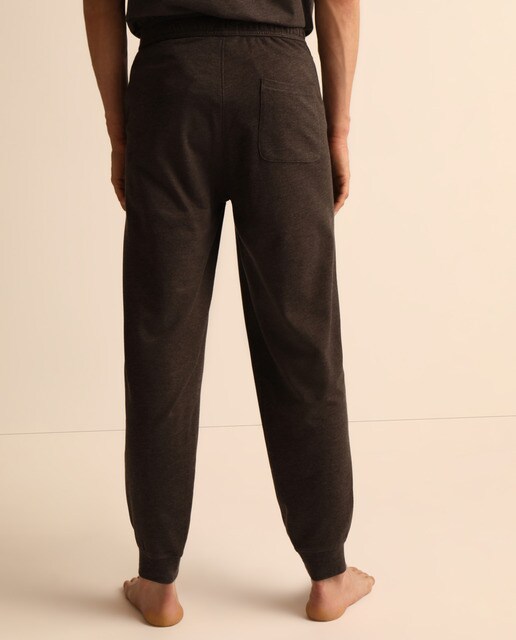 Calças de pijama de malha azuis