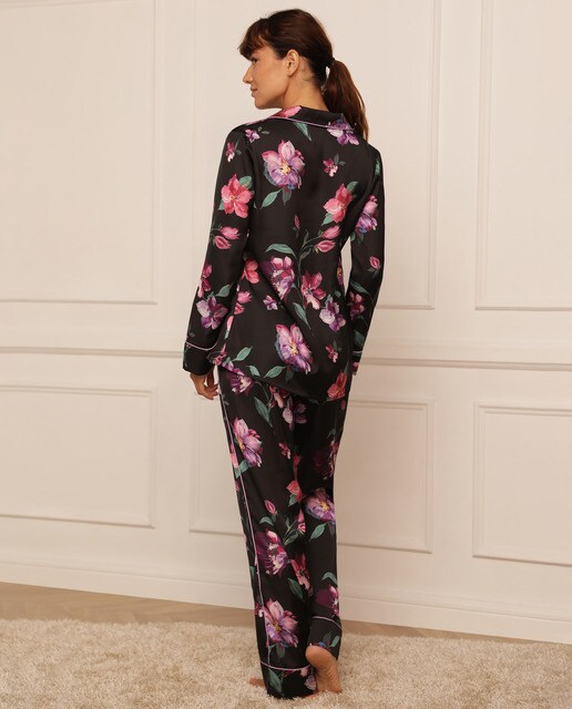 Pijama de mujer largo Tejido Soft con estampado floral