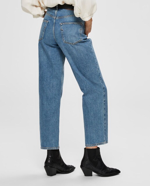 Jeans straight de algodão orgânico