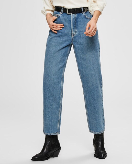 Jeans straight de algodão orgânico