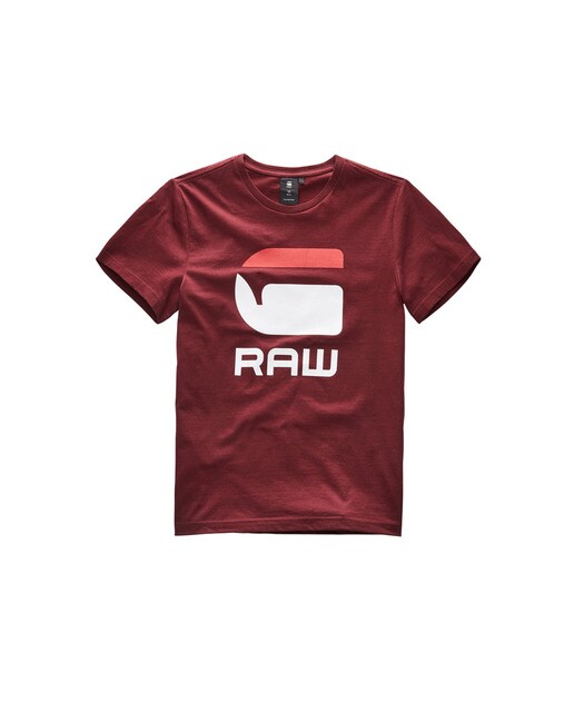 T-shirt grená com logótipo