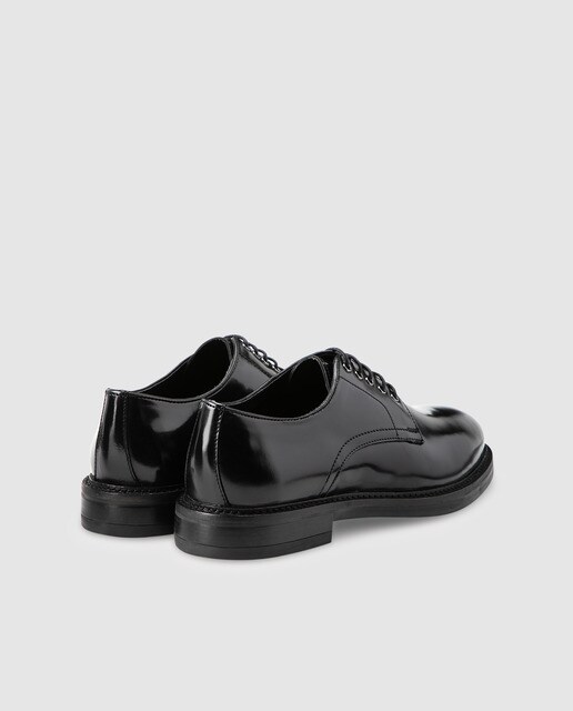 Zapatos de cordones de hombre Fórmula Joven de color negro con efecto charol