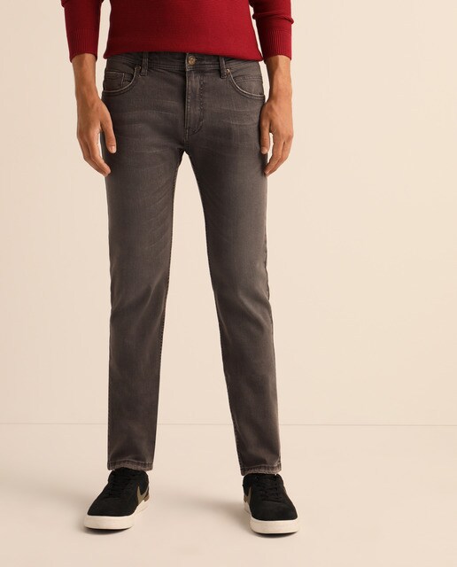 Jeans skinny de homem cinzentas
