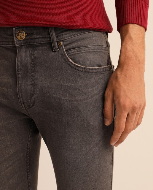 Jeans skinny de homem cinzentas