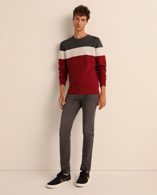 Jeans skinny de homem cinzentas
