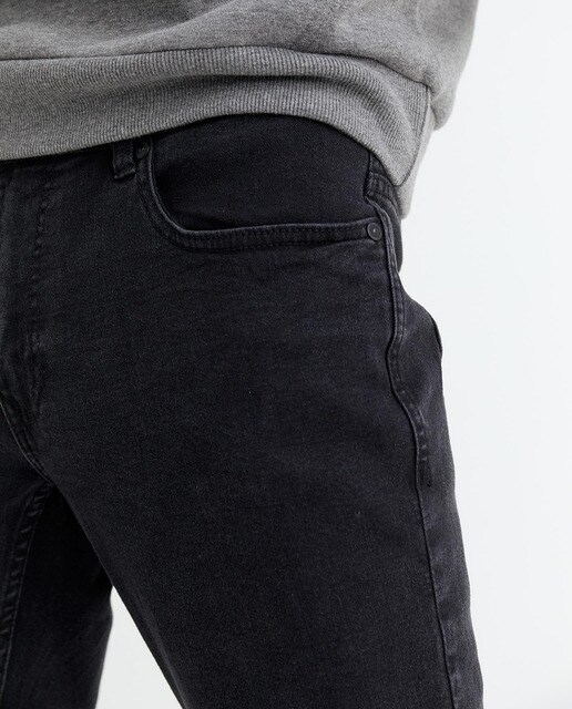 Calças de ganga de homem slim preto