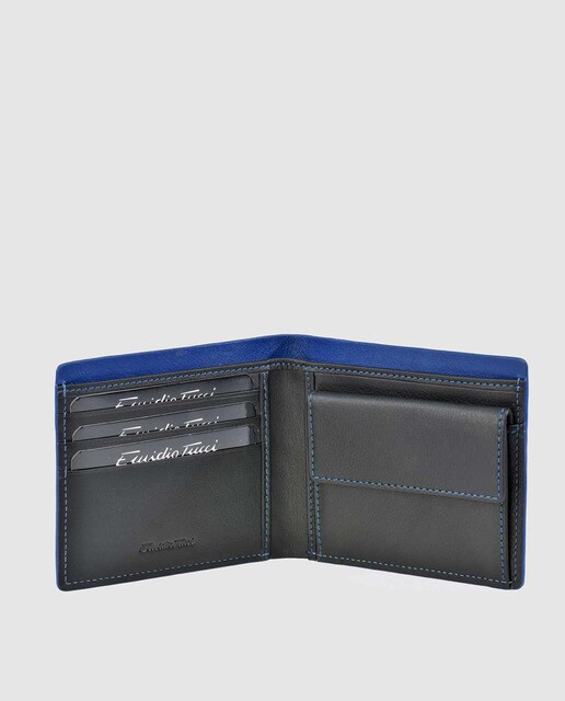 Cartera de hombre Emidio Tucci de piel en negro con monedero