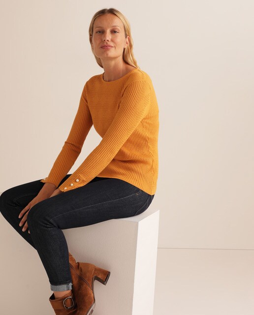 Camisola de malha lisa com losangos