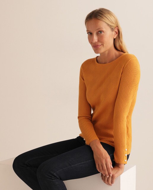 Camisola de malha lisa com losangos