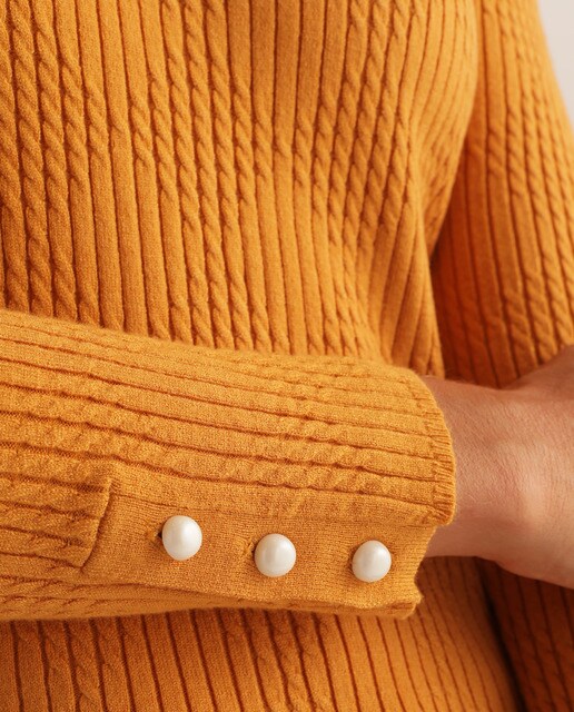 Camisola de malha lisa com losangos