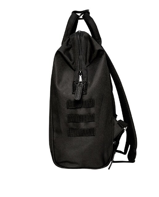 Mochila unissexo Berlin preta com fecho-éclair, bolsos intercambiáveis e espaço para portátil