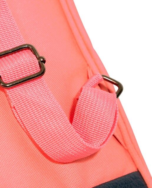 Mochila unissexo Salvador rosa com fecho-éclair, bolsos intercambiáveis e espaço para portátil