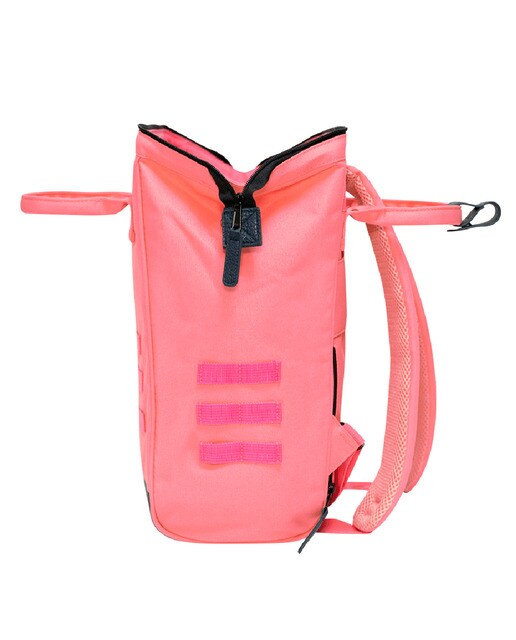 Mochila unissexo Salvador rosa com fecho-éclair, bolsos intercambiáveis e espaço para portátil