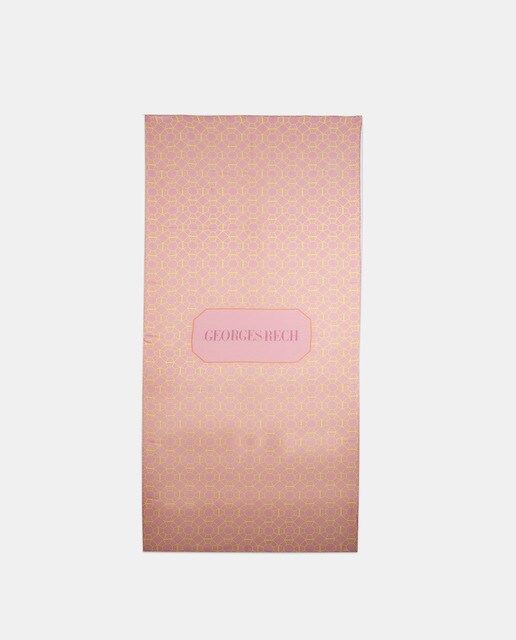 Écharpe rosa com estampado geométrico