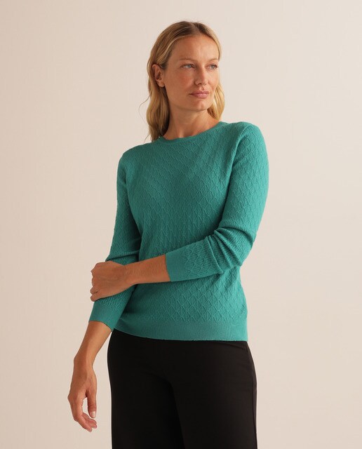 Camisola de malha lisa com triângulos