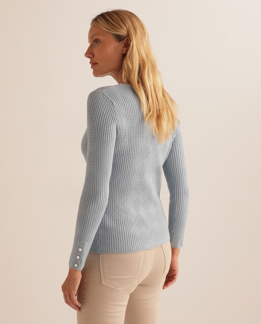 Camisola de malha lisa com losangos
