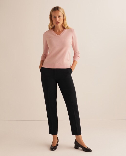 Camisola de malha lisa com risca