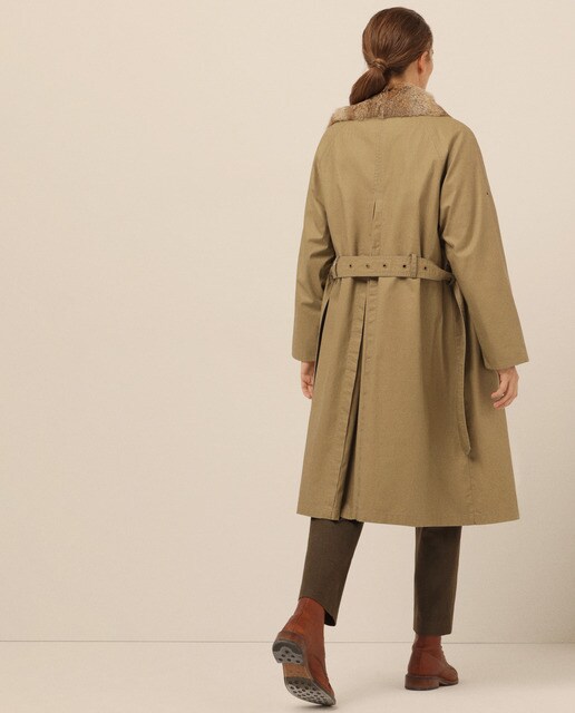 Gabardina encerada de mujer 100% algodón