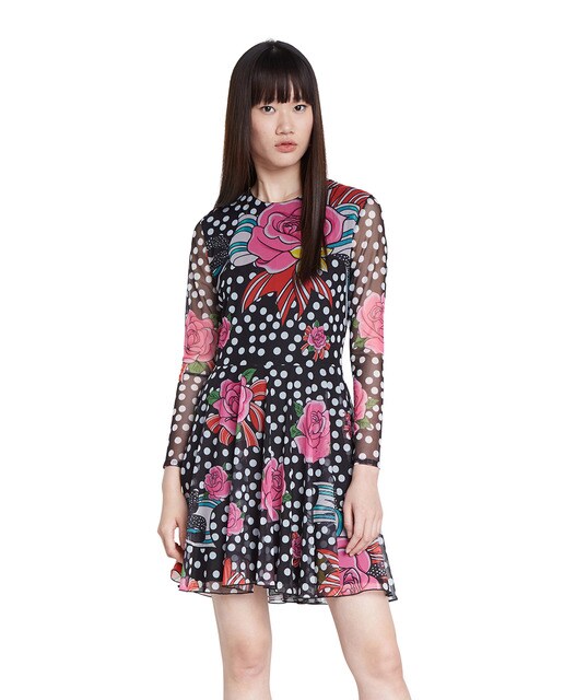 Vestido evasé com estampado de María Escoté