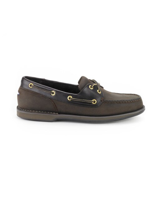 Sapatos de vela de homem Rockport em pele castanhos