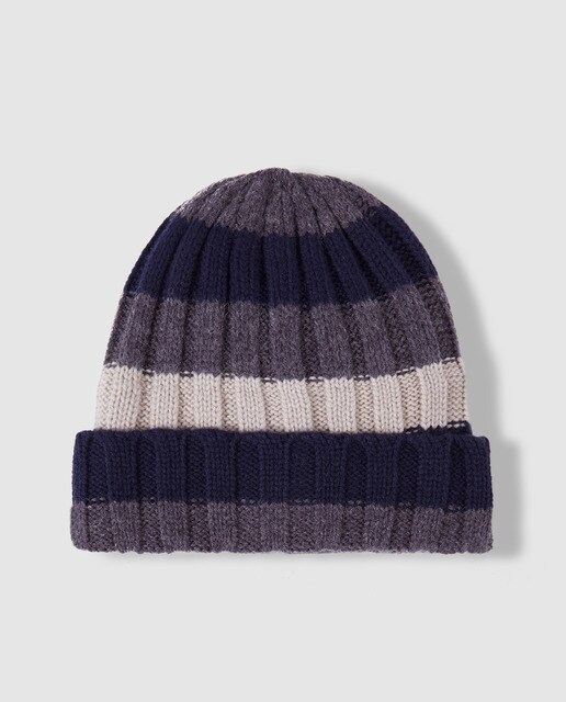 Gorro multicolor às riscas
