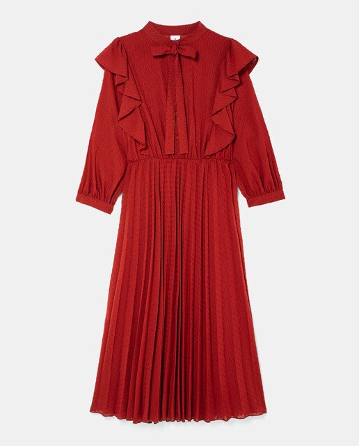 Vestido midi com plumeti