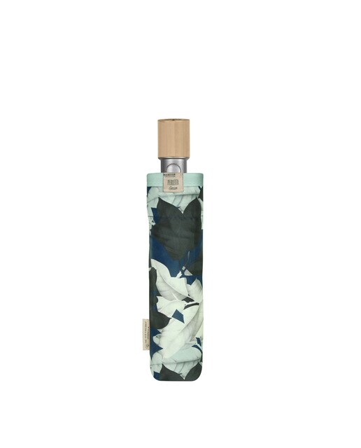 Paraguas plegable Perletti Green automático de materiales reciclados con estampado floral