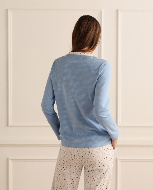 T-shirt com estampado às bolinhas