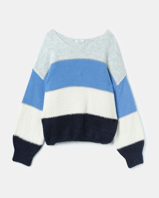 Jersey de mujer de rayas con redondo
